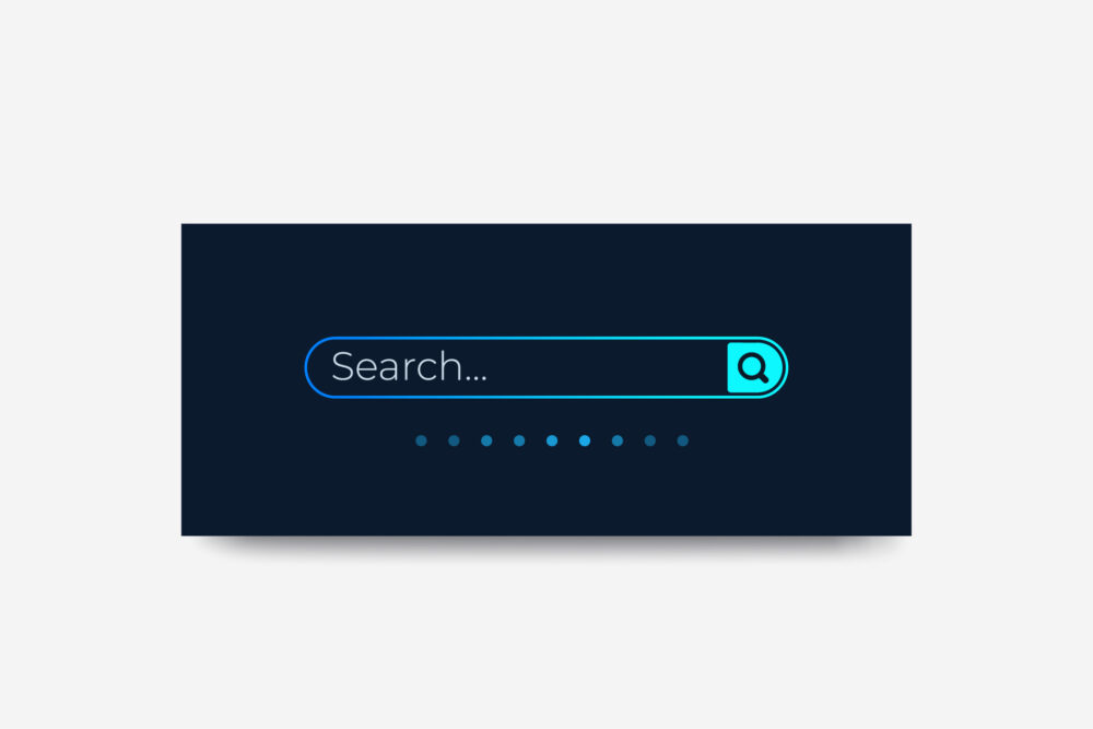 No search box on website