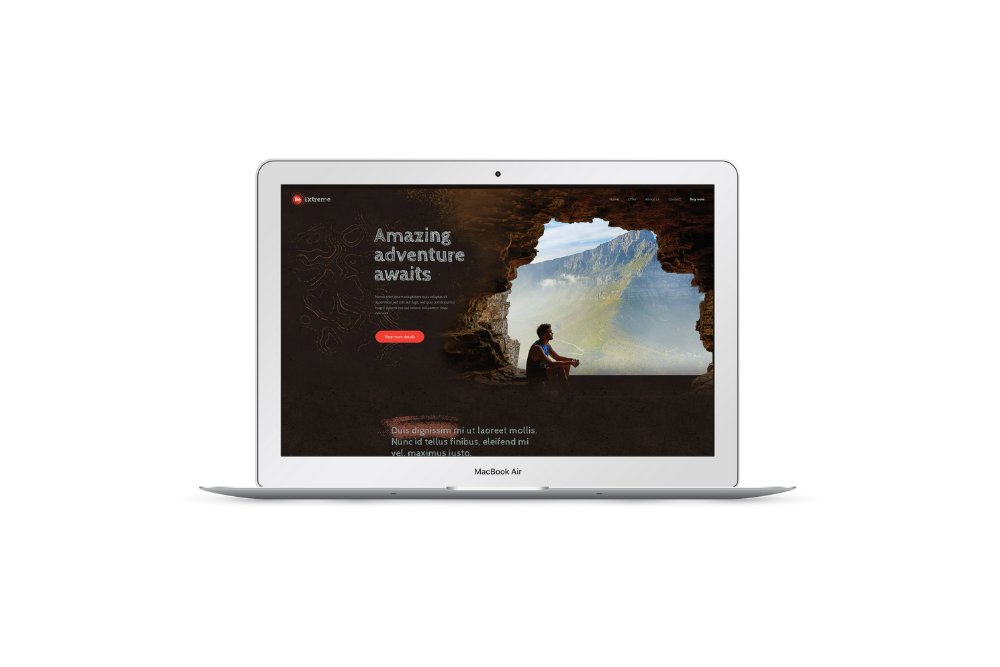 Website using custom web design