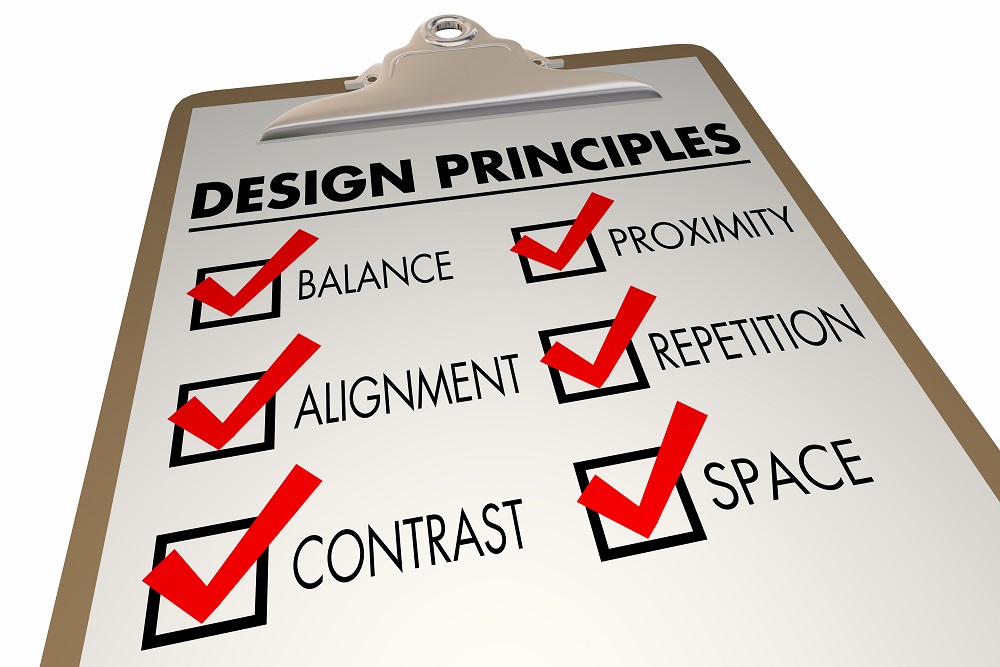 Design Principles Elements Checklist Clipboard 3d Illustration